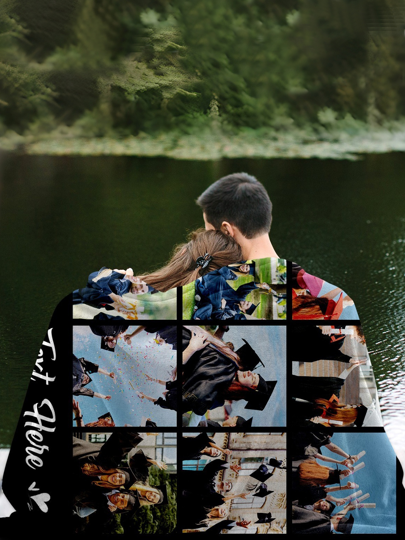 Custom Graduation Photo Flannel Blanket